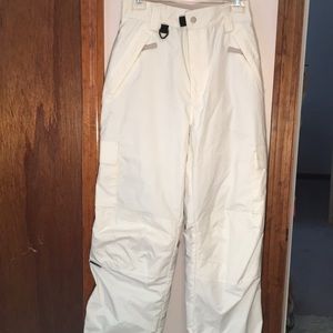 White snow pants